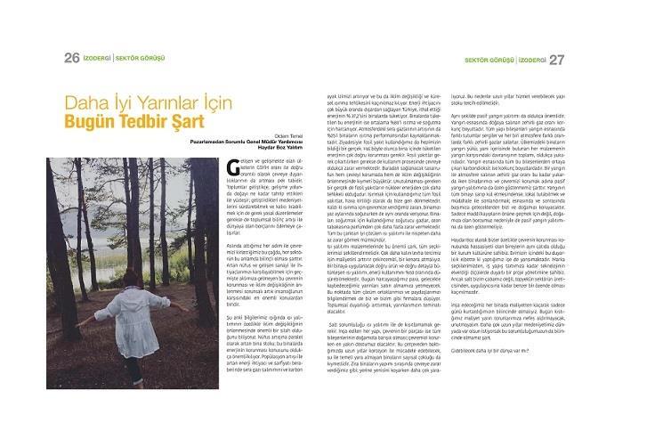 Haydar Boz Insulation in the 149th Issue of İzodergi