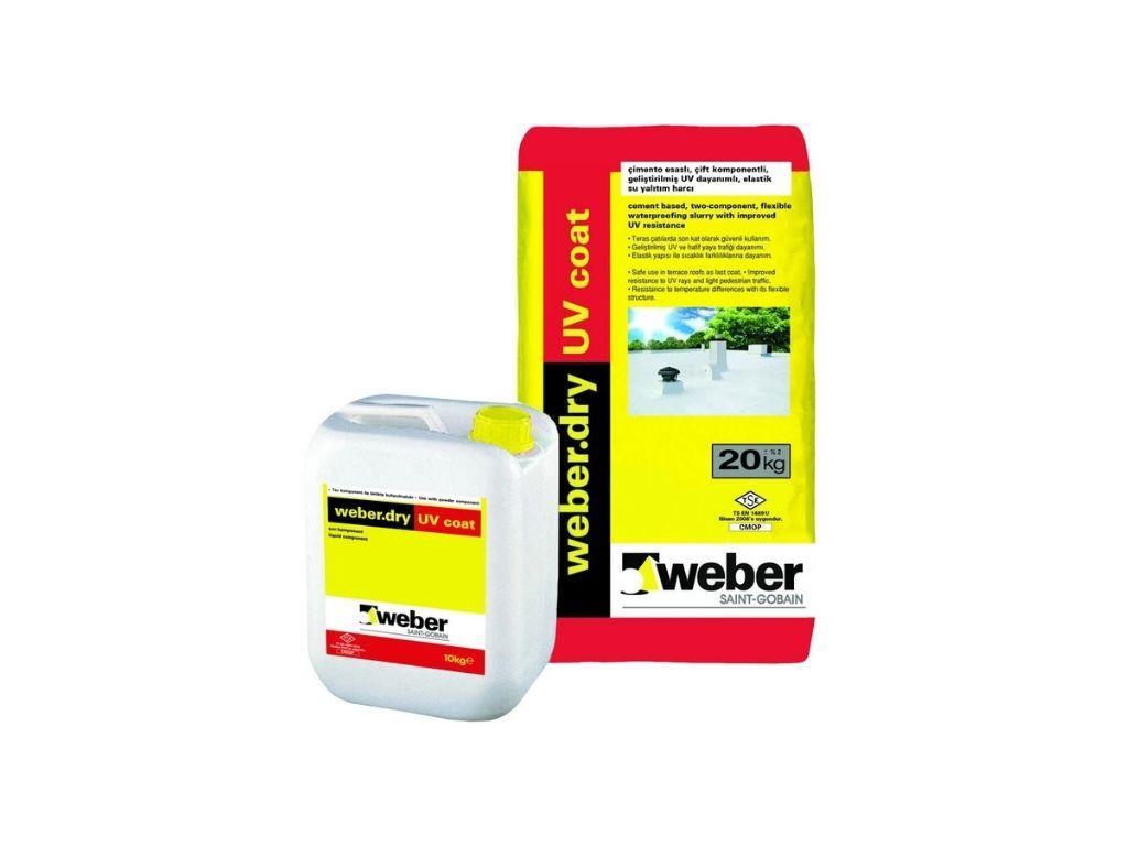 Weberdry UV Coat | UV-Resistant Two-Component Waterproofing Mortar