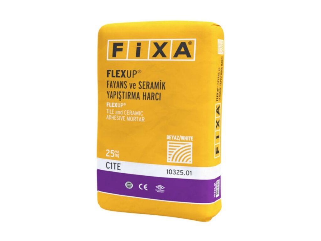 FİXA FLEXUP FAYANS VE SERAMİK YAPIŞTIRMA HARCI (BEYAZ) | C1TE Sınıfı Yüksek Performanslı Beyaz Seramik Harcı