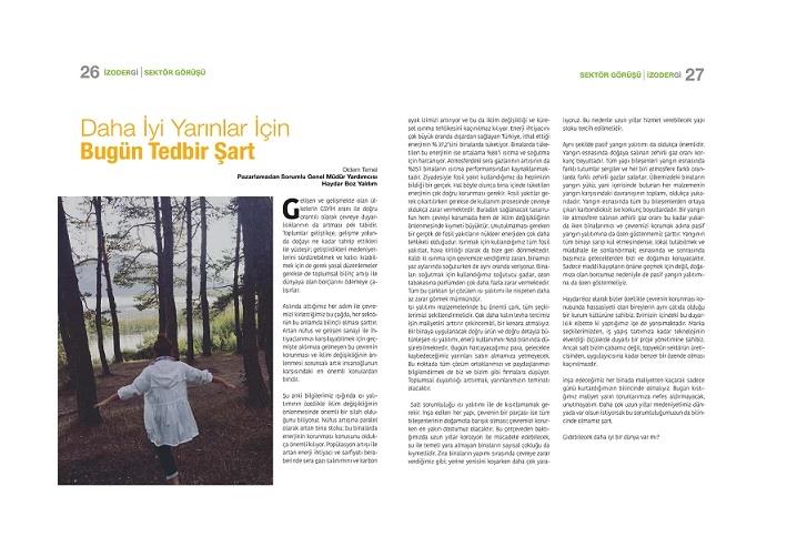 Haydar Boz Yalıtım İzodergi'nin 149. Sayısında